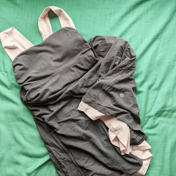 Lululemon Reversible Pink/Gray Adjustable Jersey Midi Dress - Picture 9 of 16